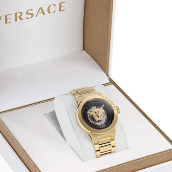 Versace Limited Edition Gold Skeleton Automatic 40mm Watch - Picture 2 of 4